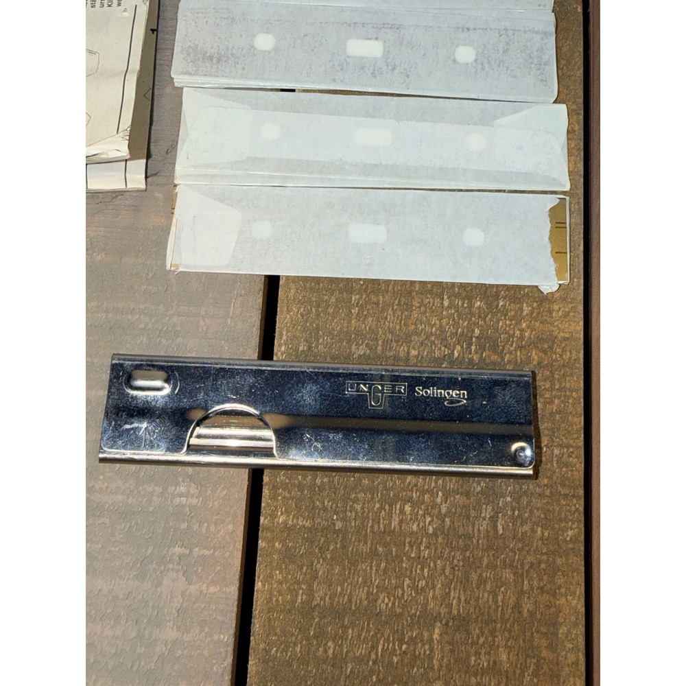 Vintage Unger Solingen Trim 10 Glass Scraper Tool Made in Germany Chrome Steel